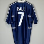 1998/99 REAL MADRID RAUL #7 AWAY SHIRT (M) ADIDAS