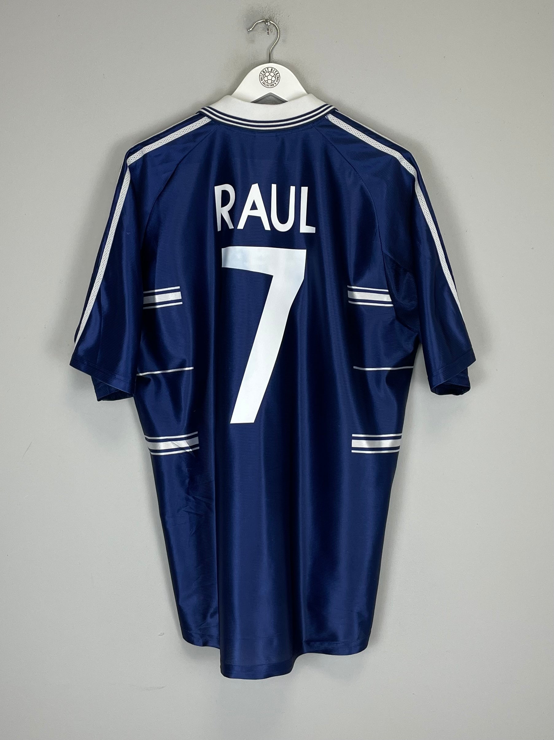 1998/99 REAL MADRID RAUL #7 AWAY SHIRT (M) ADIDAS