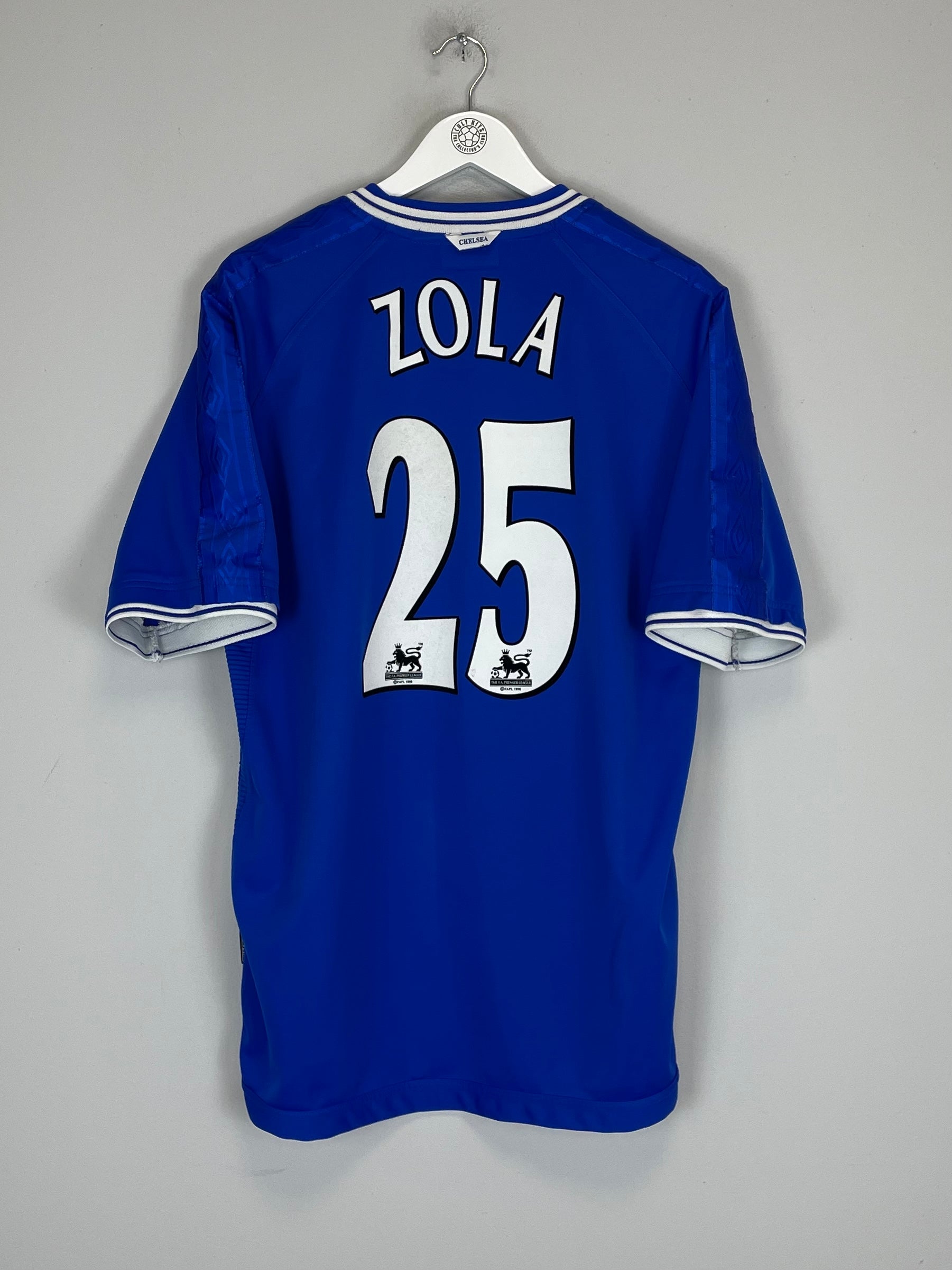 1999/01 CHELSEA ZOLA #25 HOME SHIRT (XL) UMBRO