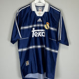 1998/99 REAL MADRID RAUL #7 AWAY SHIRT (M) ADIDAS