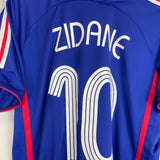 2006/07 FRANCE ZIDANE #10 HOME SHIRT (L) ADIDAS