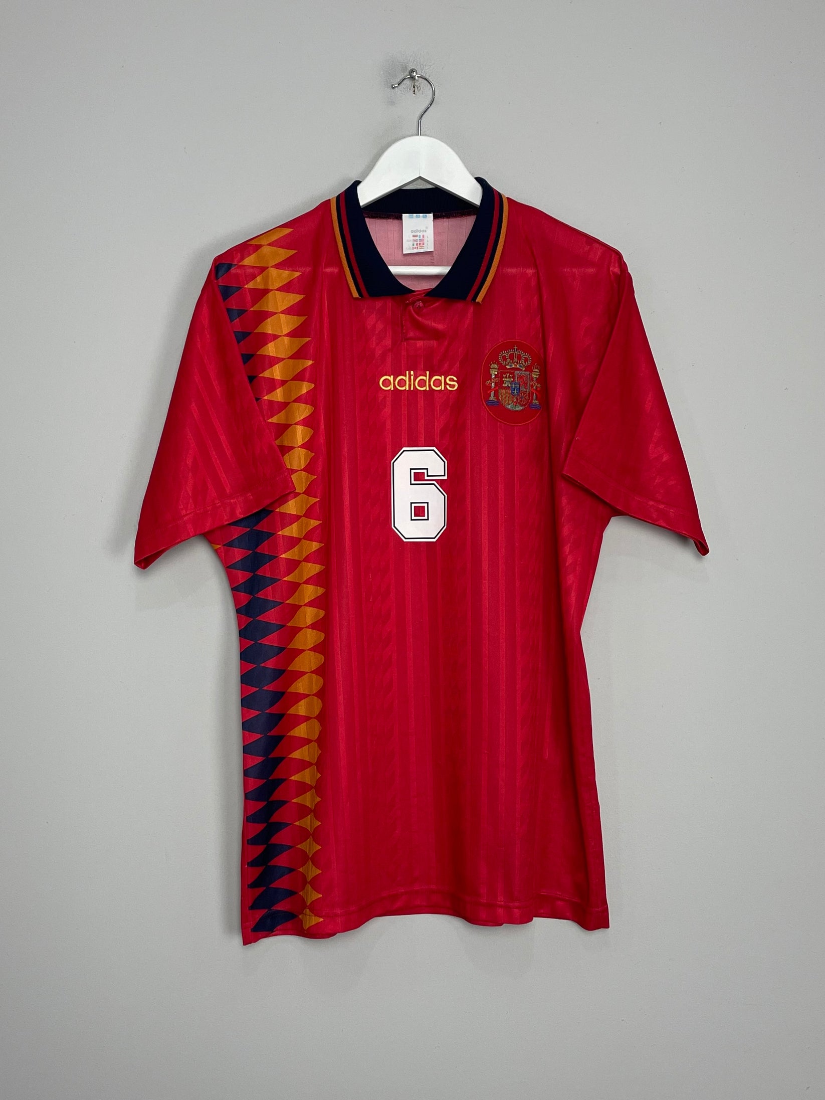 CULT KITS - 1994/96 SPAIN HIERRO #6 HOME SHIRT (L) ADIDAS – Cult Kits