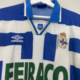 1995/97 DEPORTIVO LA CORUNA RIVALDO #11 HOME SHIRT (L) UMBRO