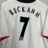 2002/03 MANCHESTER UNITED **BECKAHM** #7 AWAY SHIRT (M) NIKE