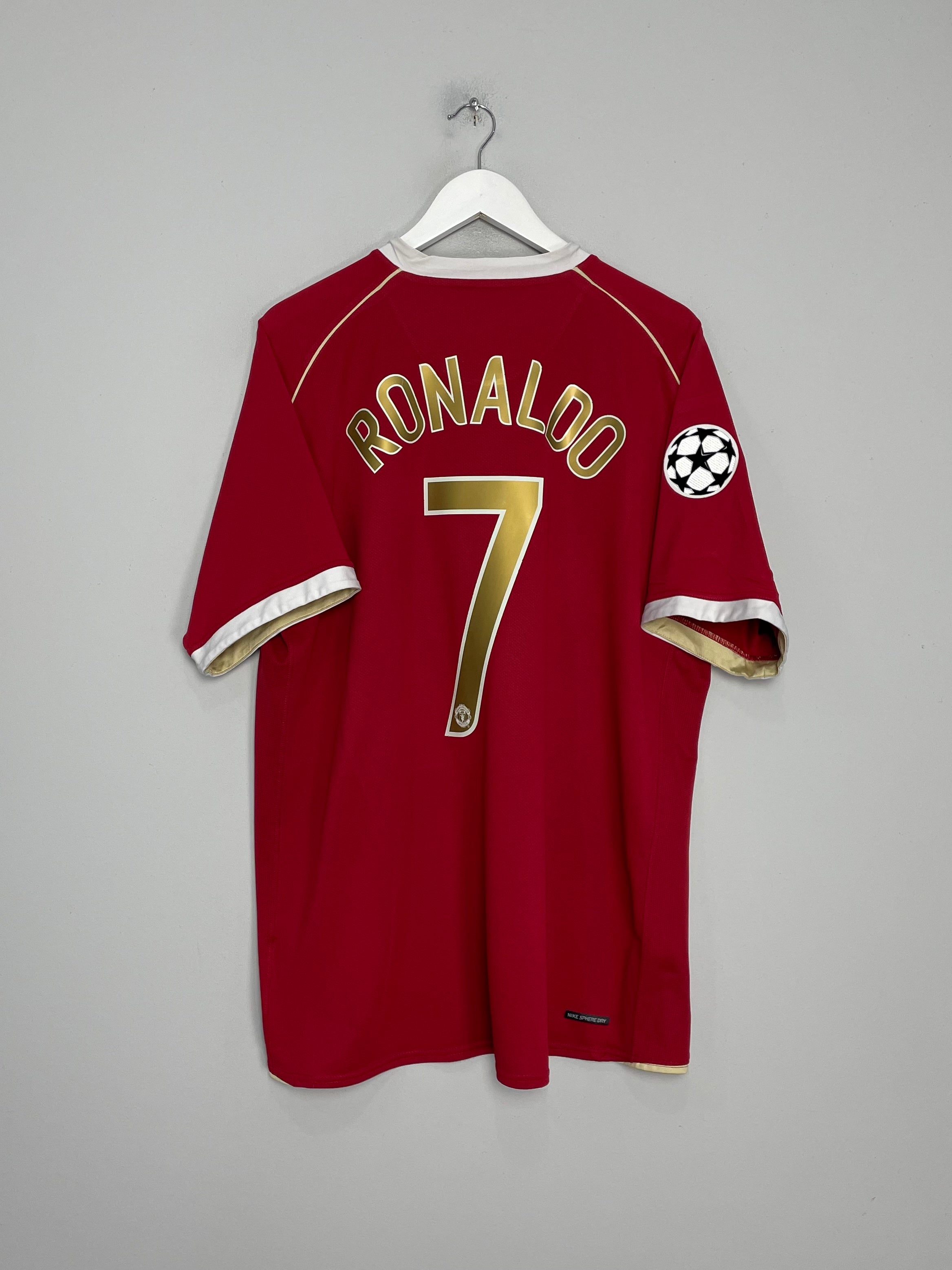 2006/07 MANCHESTER UNITED RONALDO #7 C/L HOME SHIRT (XXL) NIKE