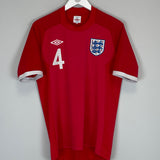 2010/11 ENGLAND GERRARD #4 AWAY SHIRT (M) UMBRO