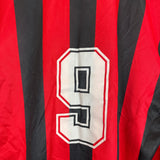 1989/90 AC MILAN #9 L/S HOME SHIRT (L) KAPPA