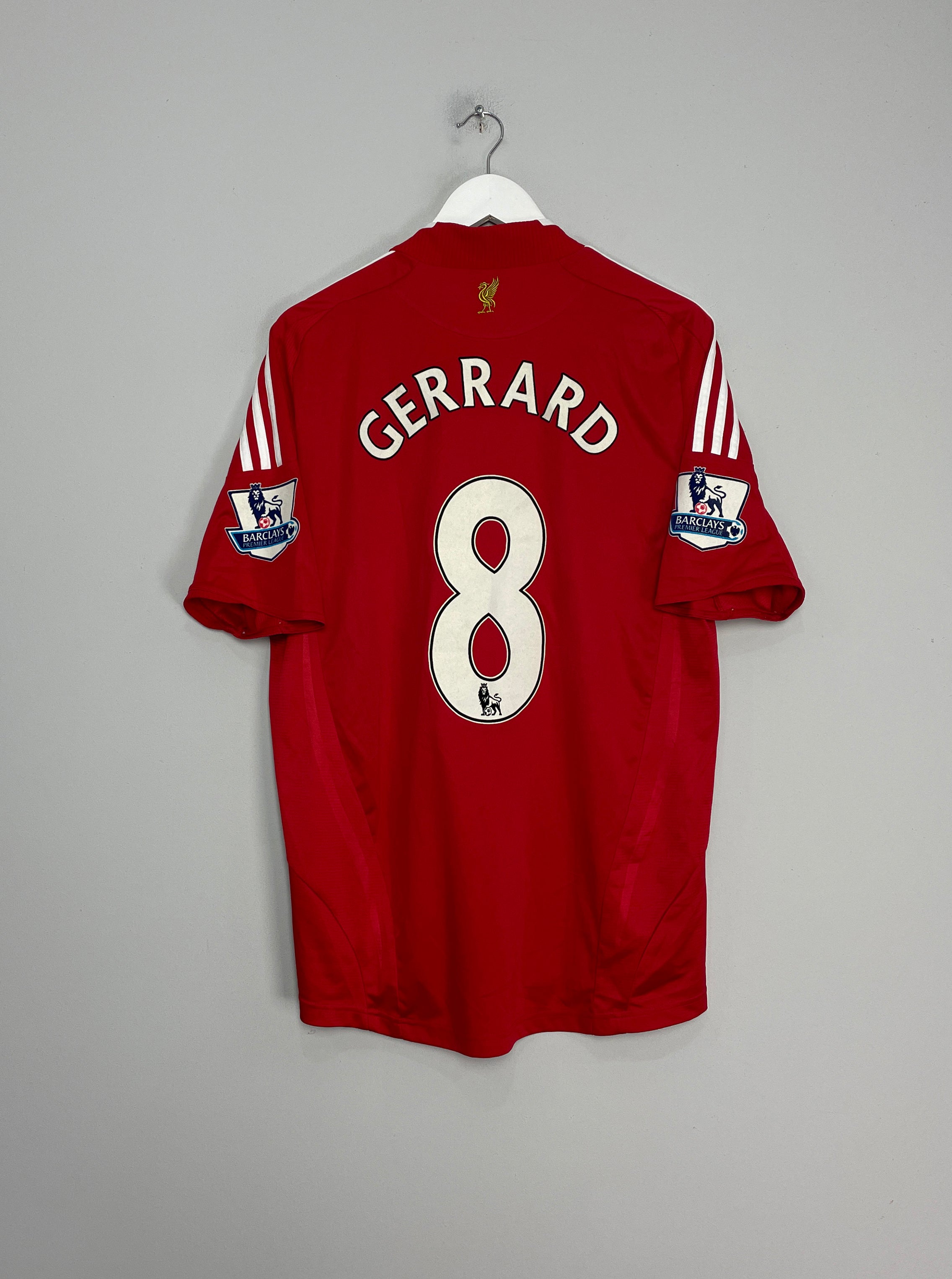 2008/10 LIVERPOOL GERRARD #8 HOME SHIRT (L) ADIDAS