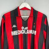 1989/90 AC MILAN #9 L/S HOME SHIRT (L) KAPPA