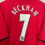 2002/04 MANCHESTER UNITED BECKHAM #7 HOME SHIRT (XL) NIKE