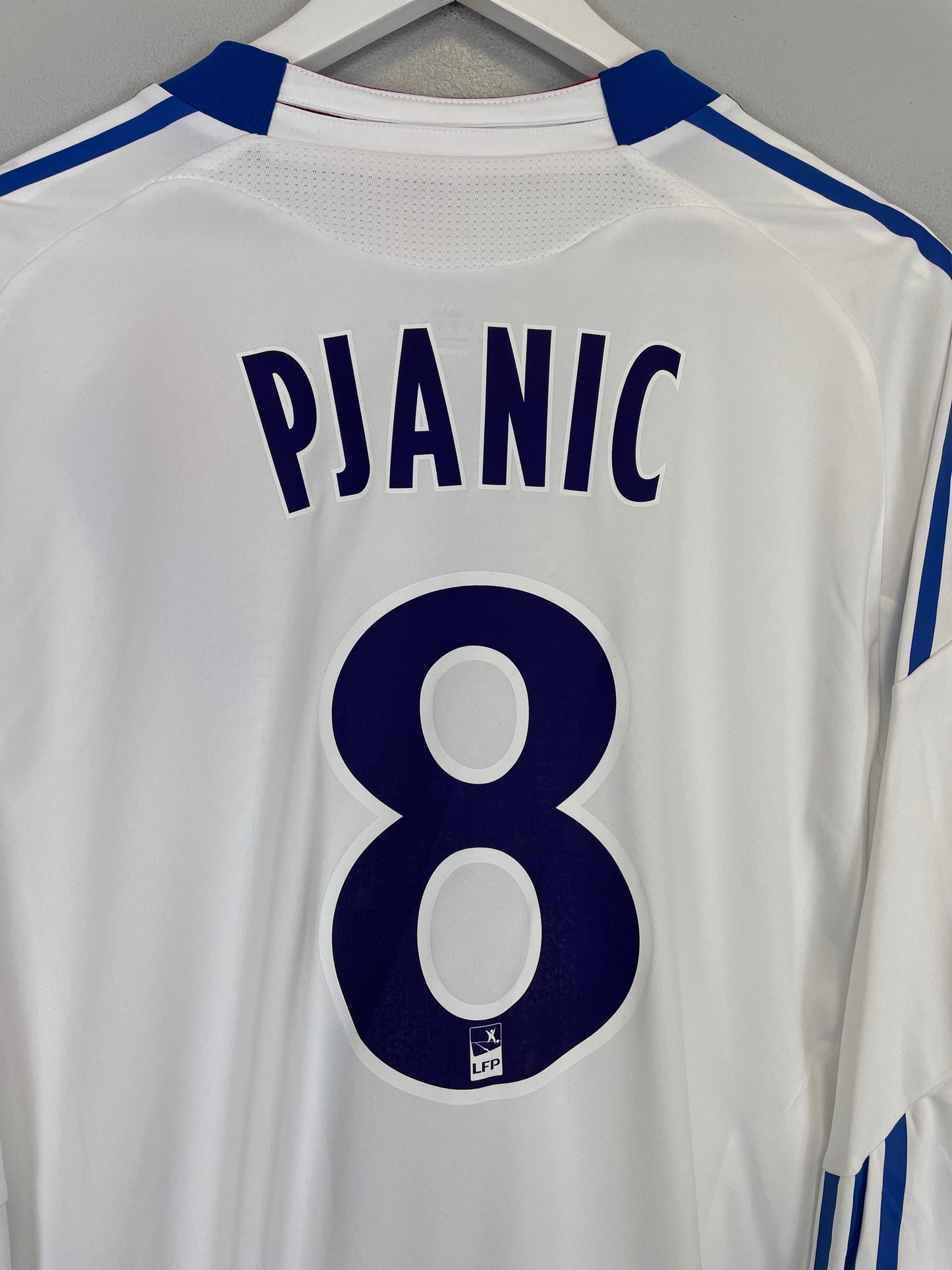 2010/11 LYON PJANIC #8 *PLAYER ISSUE* L/S HOME SHIRT (XL) ADIDAS