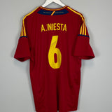 2012/13 SPAIN A.INIESTA #6 HOME SHIRT (XL) ADIDAS