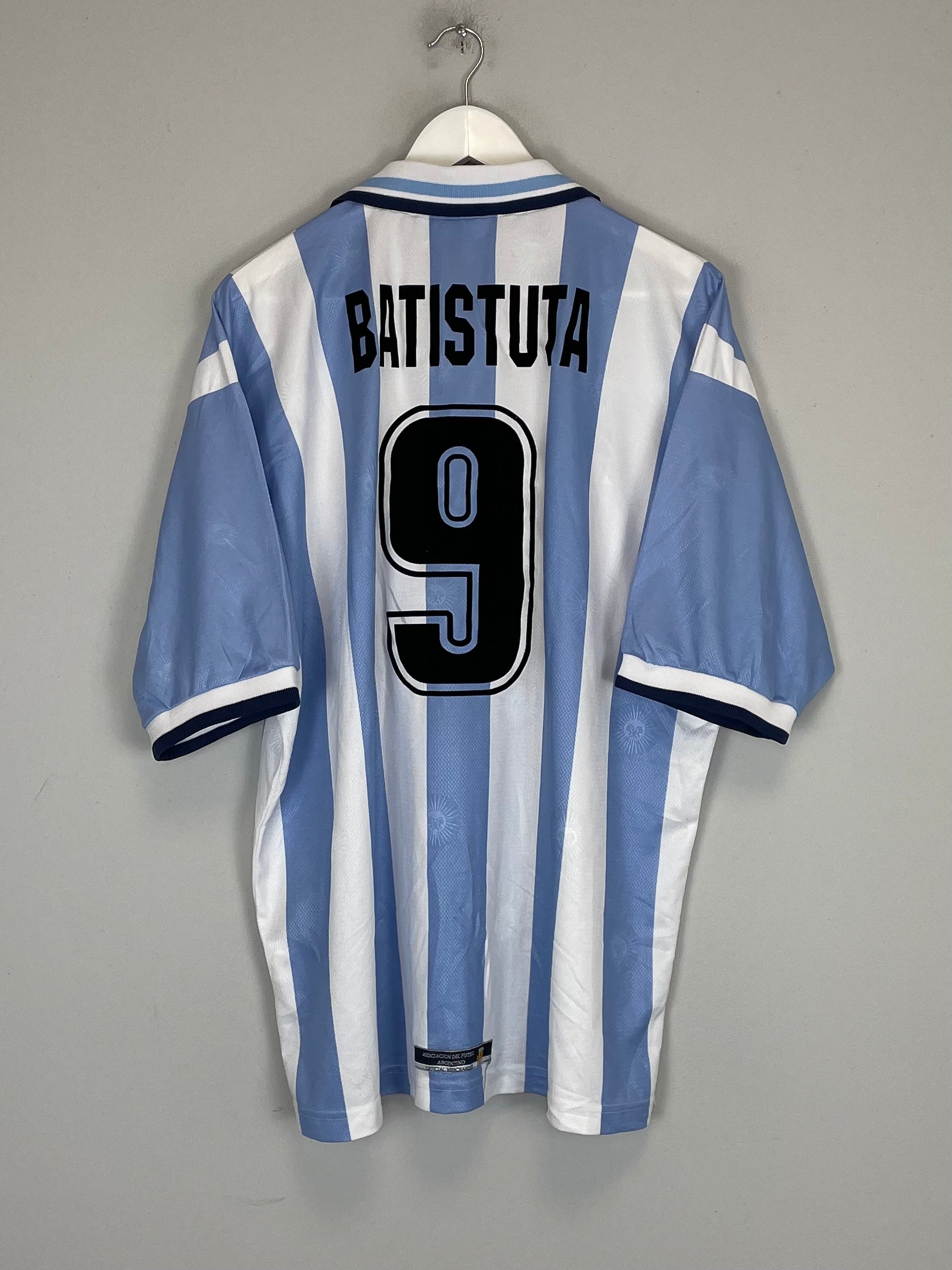 1999/00 ARGENTINA BATISTUTA #9 HOME SHIRT (XL) REEBOK