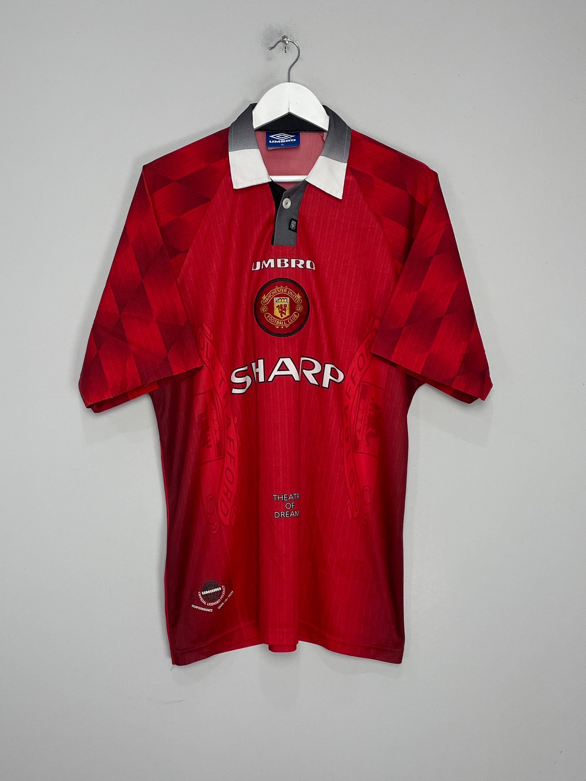 1996/98 MANCHESTER UNITED HOME SHIRT (XL) UMBRO