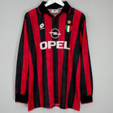 1994/95 AC MILAN #4 L/S HOME SHIRT (L) LOTTO