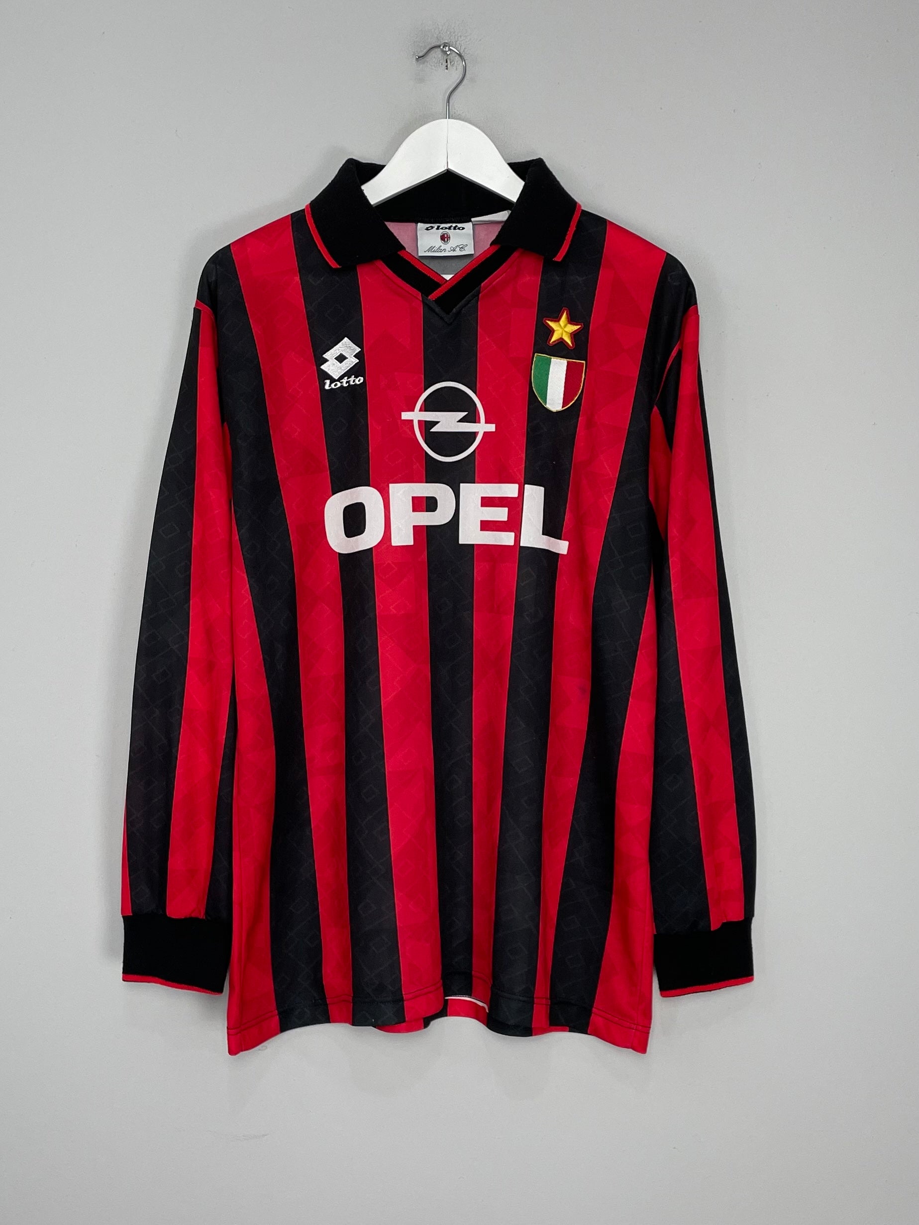 1994/95 AC MILAN #4 L/S HOME SHIRT (L) LOTTO