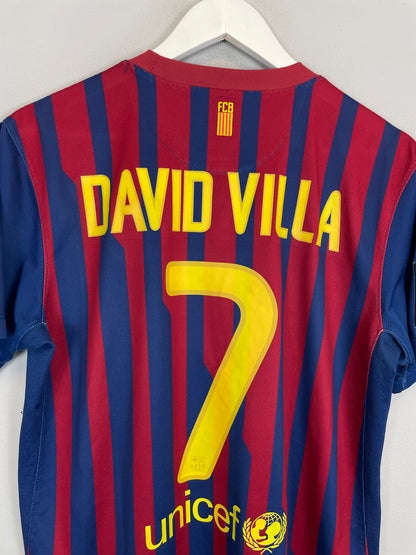 2011/12 BARCELONA DAVID VILLA #7 HOME SHIRT (M) NIKE