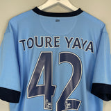 2014/15 MANCHESTER CITY YAYA TOURE #42 HOME SHIRT (XL) NIKE