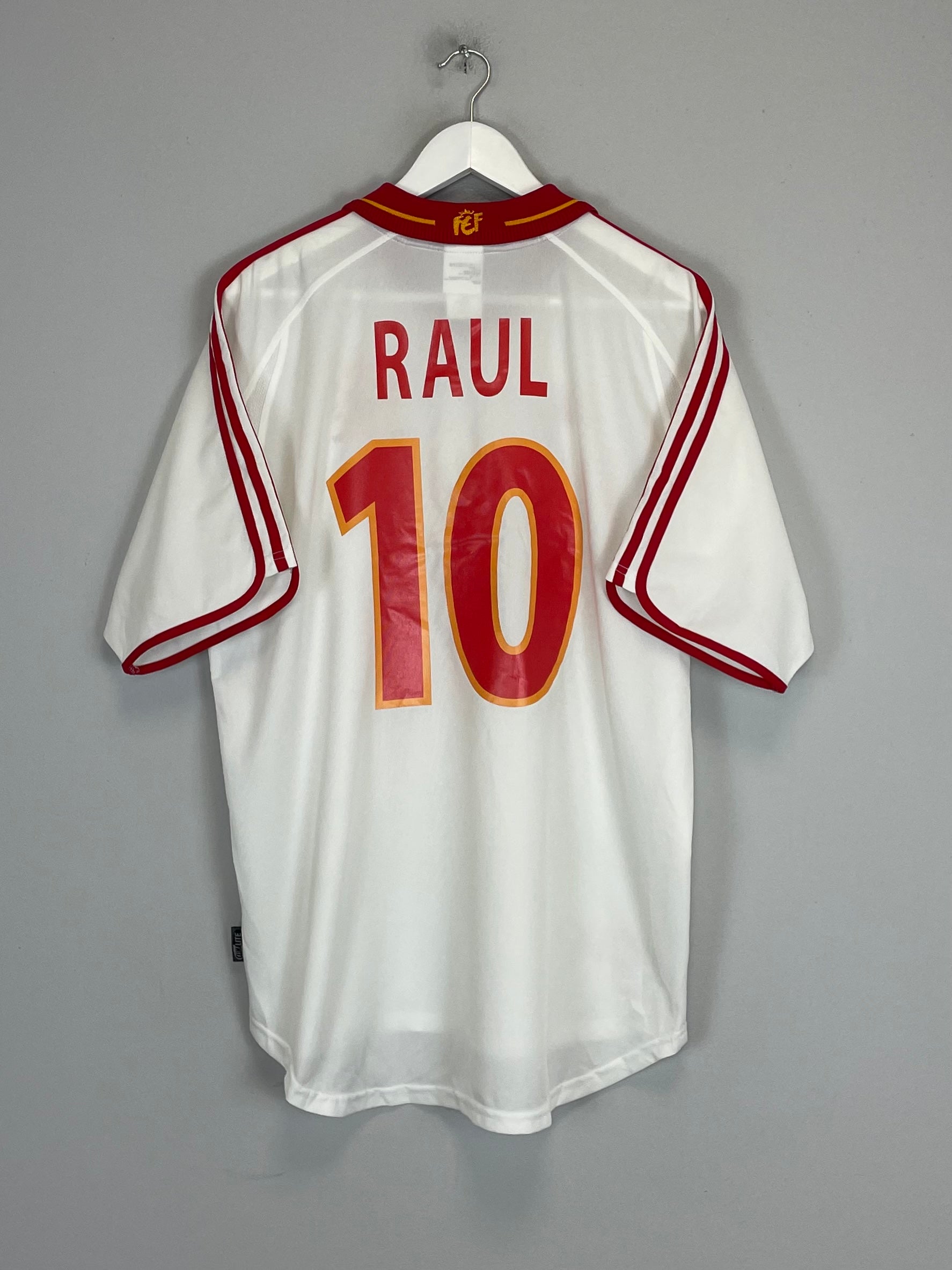 2000/02 SPAIN RAUL #10 AWAY SHIRT (L) ADIDAS