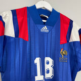 1992/93 FRANCE CANTONA #18 HOME SHIRT (M) ADIDAS