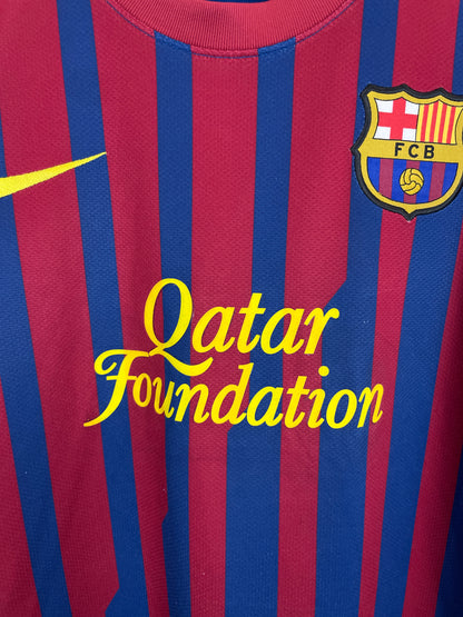 2011/12 BARCELONA DAVID VILLA #7 HOME SHIRT (M) NIKE