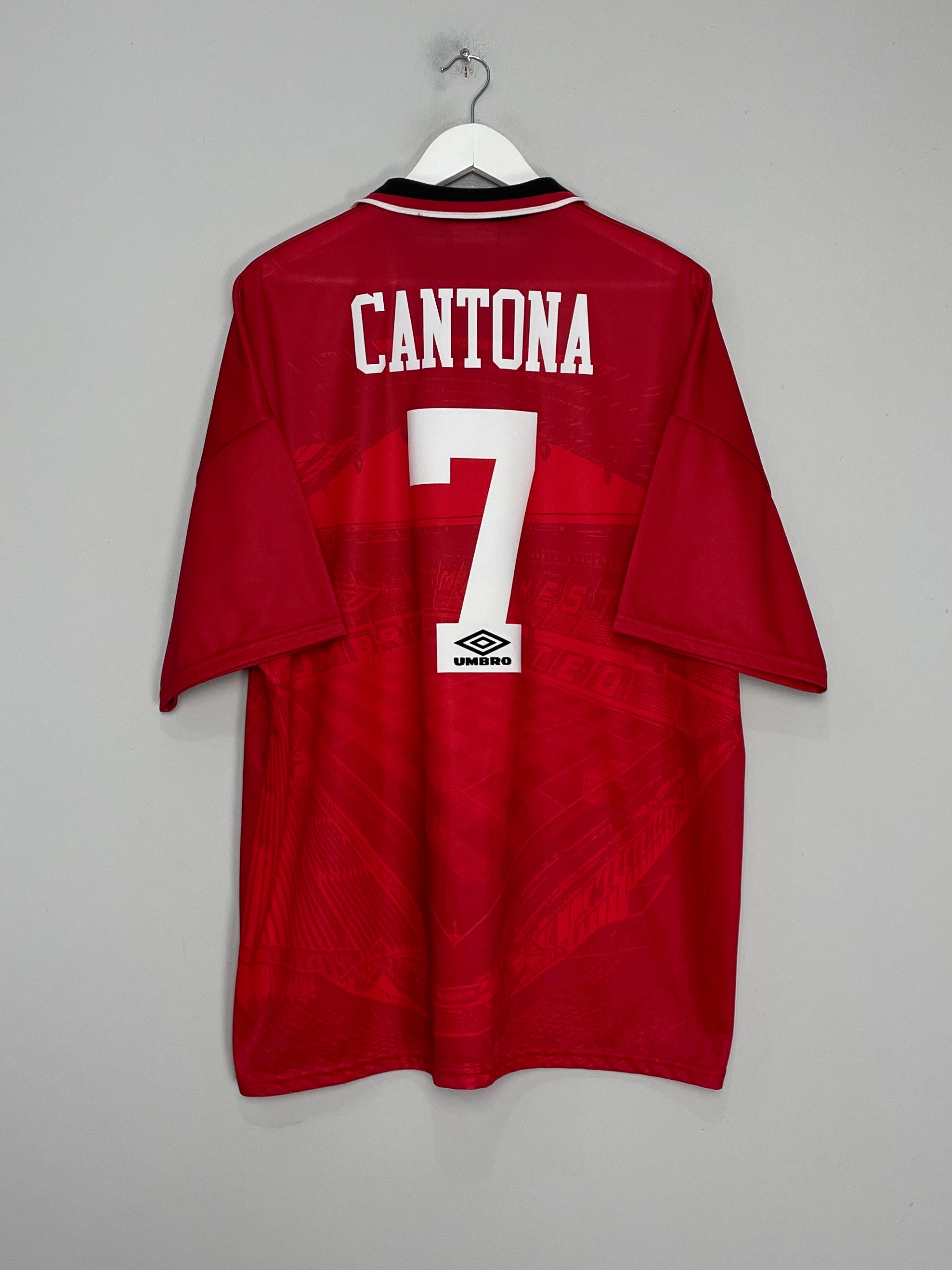 1994/96 MANCHESTER UNITED CANTONA #7 HOME SHIRT (XXL) UMBRO