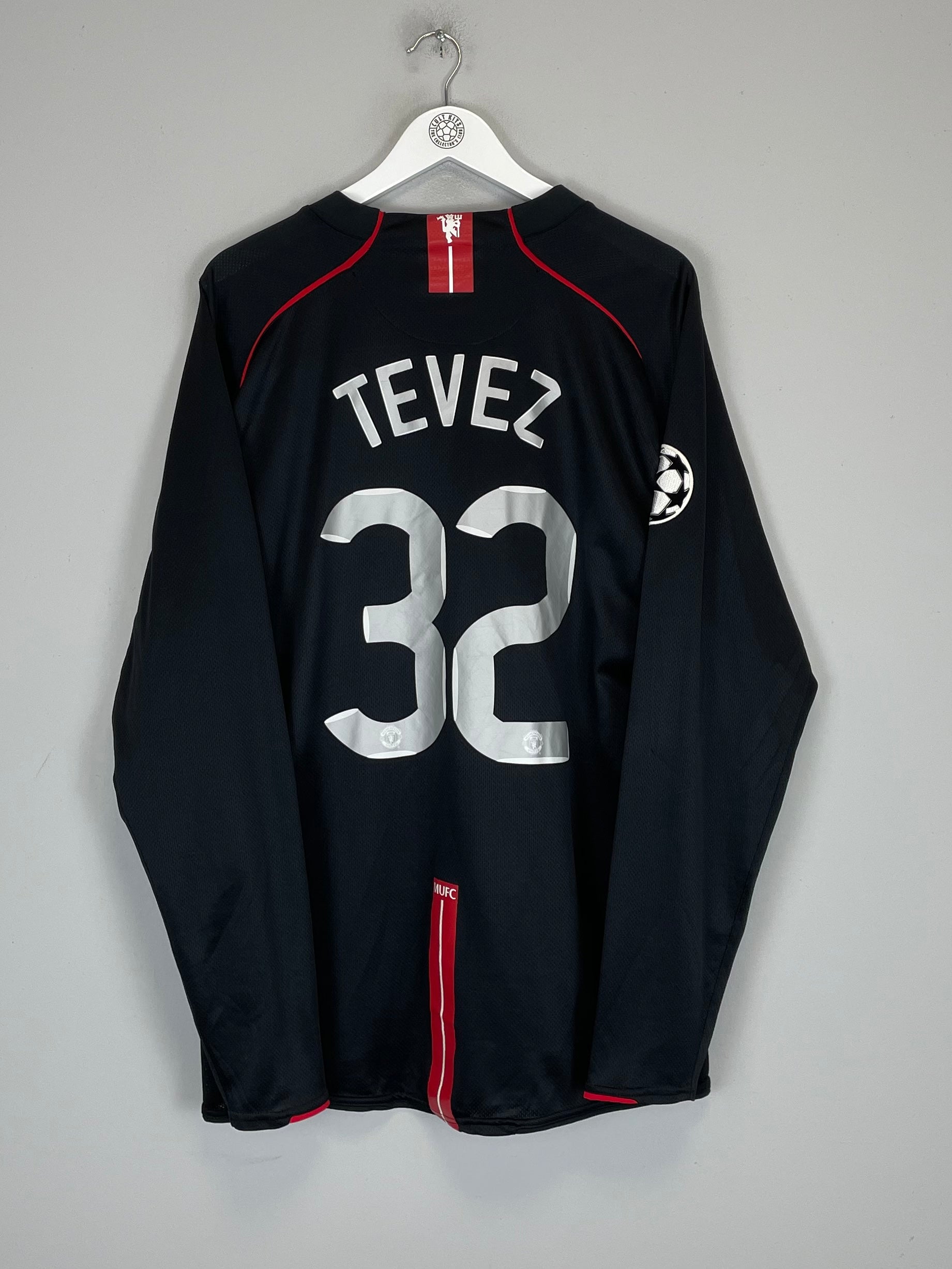 2007/08 MANCHESTER UNITED TEVEZ #32 L/S C/L AWAY SHIRT (XXL) NIKE