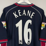 2000/02 MANCHESTER UNITED KEANE #16 THIRD SHIRT (XL) UMBRO