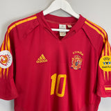 2004/06 SPAIN MORIENTES #10 HOME SHIRT (M) ADIDAS