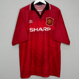 1994/96 MANCHESTER UNITED CANTONA #7 HOME SHIRT (XXL) UMBRO