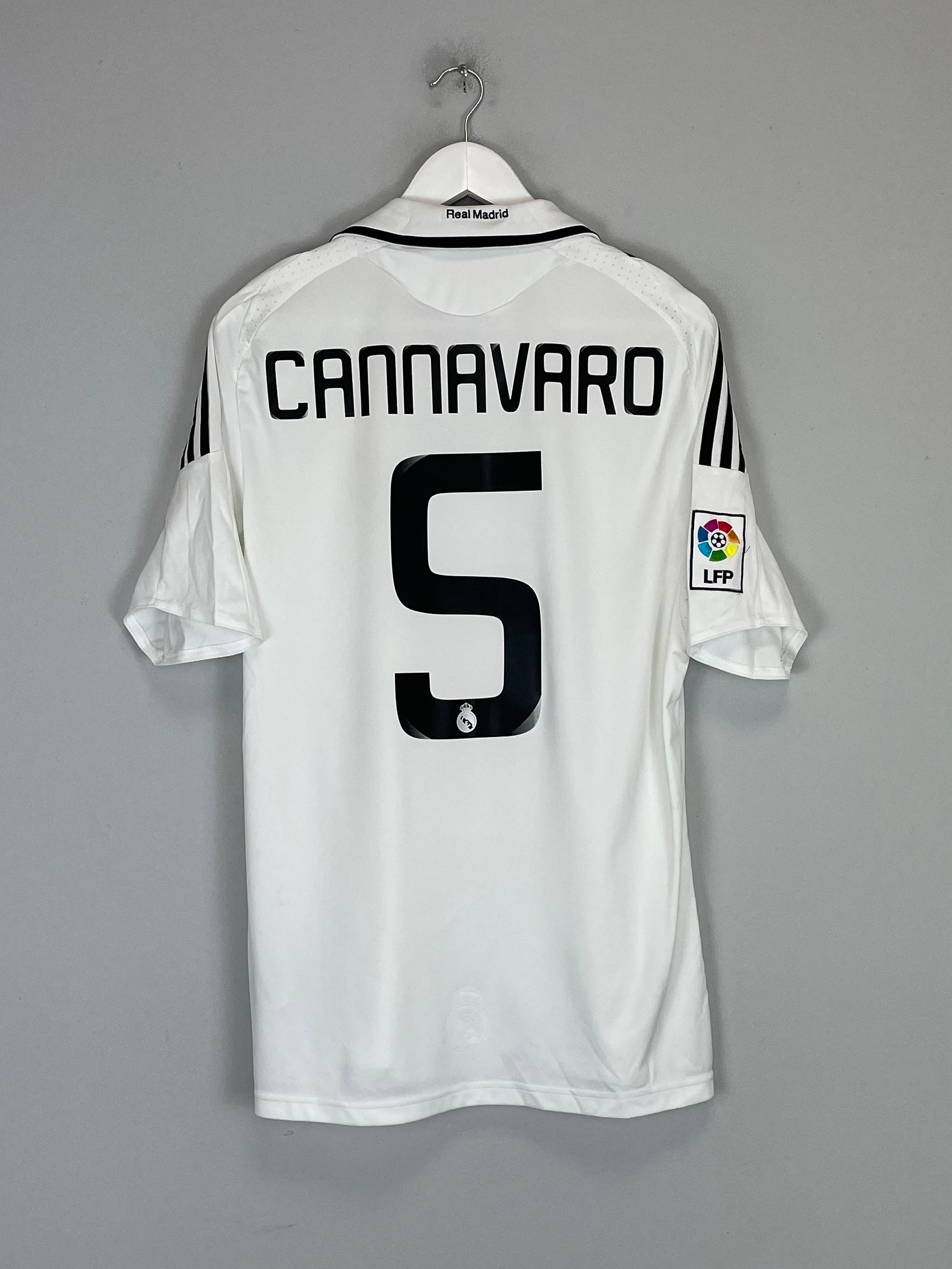 2008/09 REAL MADRID CANNAVARO #5 HOME SHIRT (M) ADIDAS