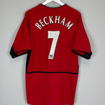 2002/04 MANCHESTER UNITED BECKHAM #7 HOME SHIRT (L) NIKE