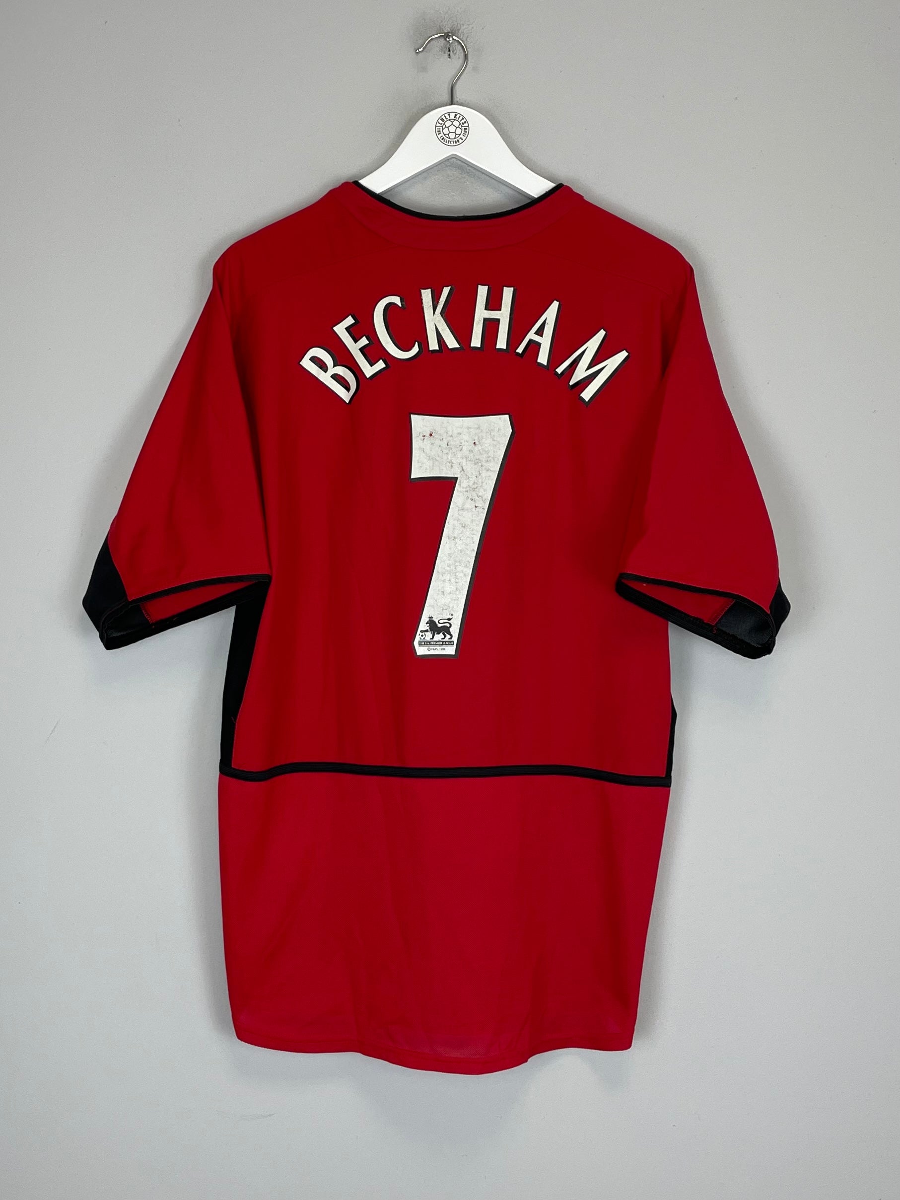 2002/04 MANCHESTER UNITED BECKHAM #7 HOME SHIRT (L) NIKE