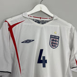 2005/07 ENGLAND GERRARD #4 HOME SHIRT (L) UMBRO