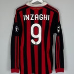 2009/10 AC MILAN INZAGHI #9 C/L L/S HOME SHIRT (M) ADIDAS