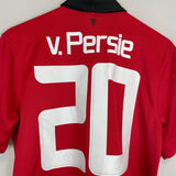 2013/14 MANCHESTER UNITED V.PERSIE #20 HOME SHIRT (M) NIKE