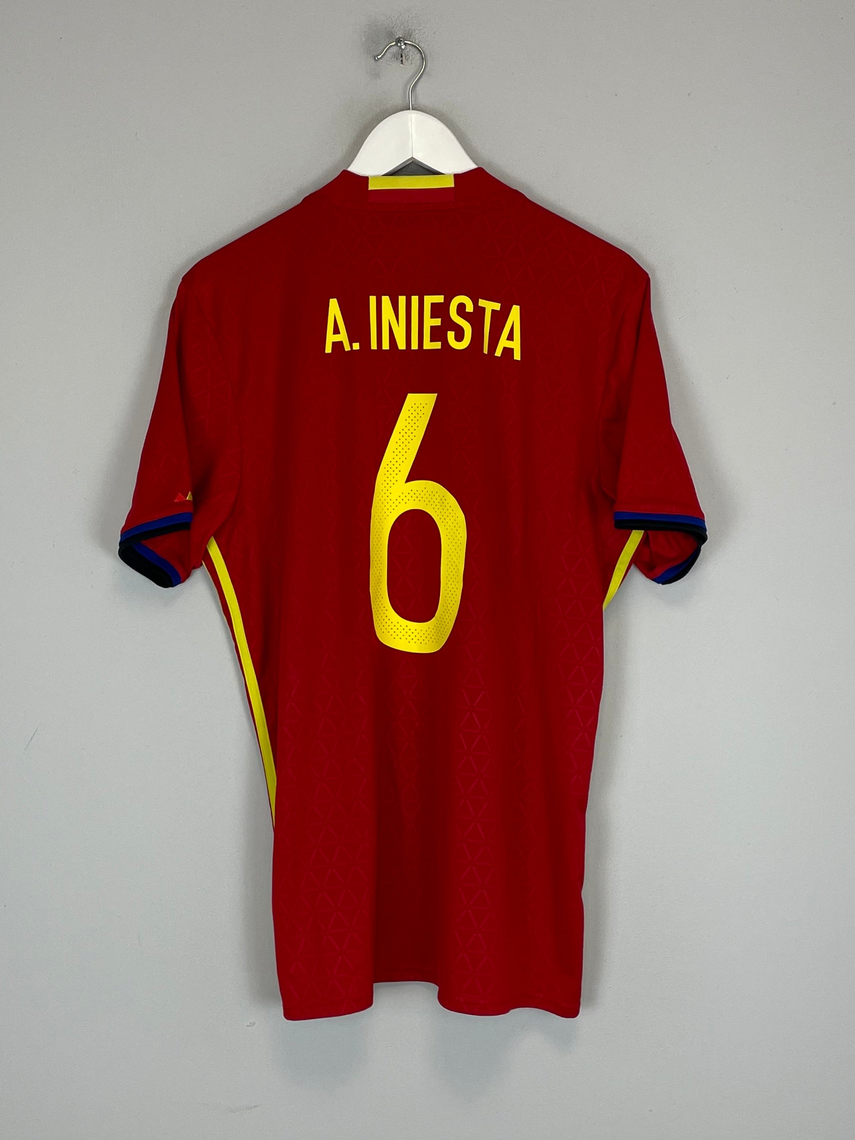 2016/17 SPAIN A.INIESTA #6 HOME SHIRT (L) ADIDAS