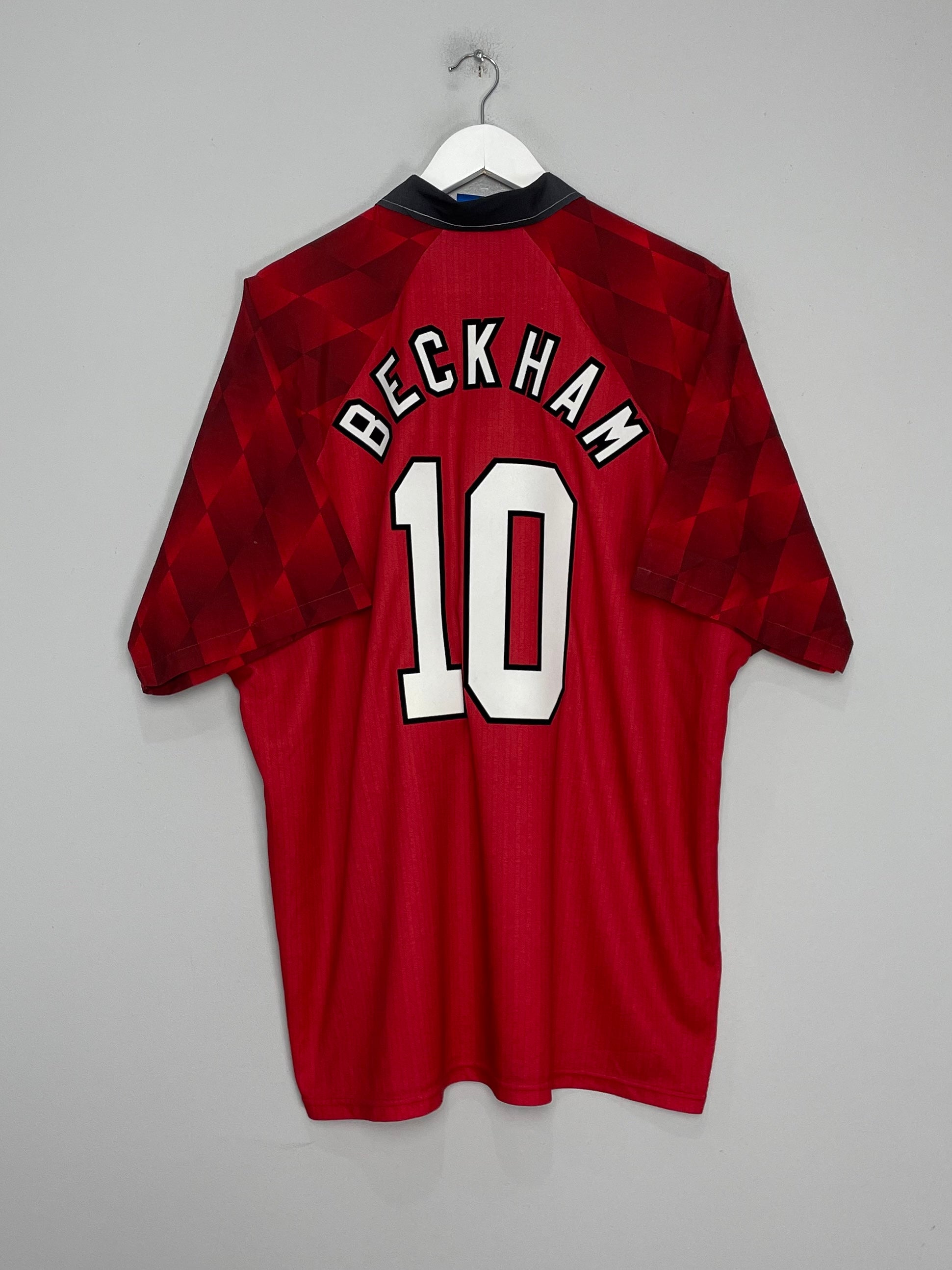 1996/98 MANCHESTER UNITED BECKHAM #10 HOME SHIRT (XXL) UMBRO