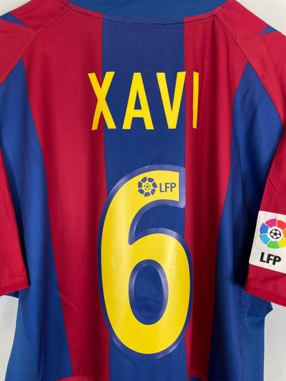 2002/03 BARCELONA XAVI #6 HOME SHIRT (XL) NIKE