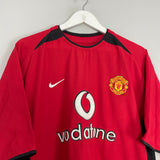 2002/04 MANCHESTER UNITED SOLSKJAER #20 HOME SHIRT (L) NIKE