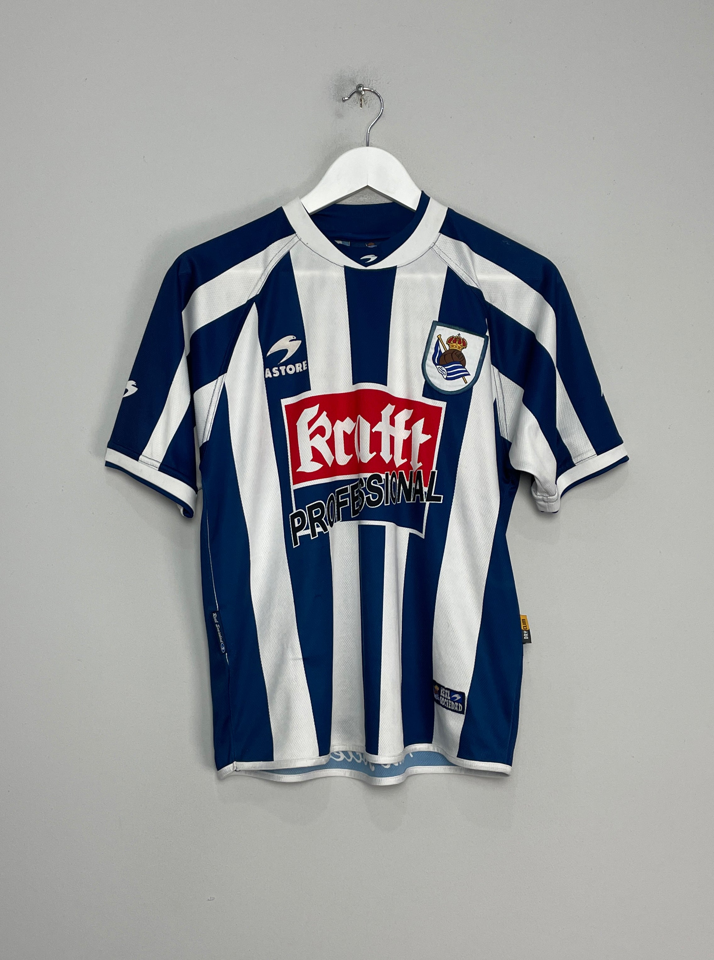 2002/03 REAL SOCIEDAD HOME SHIRT (S) ASTORE