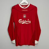 2002/04 LIVERPOOL GERRARD #17 L/S HOME SHIRT (M) REEBOK