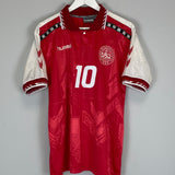 1996 DENMARK M.LAUDRUP #10 HOME SHIRT (M) HUMMEL