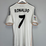 2013/14 REAL MADRID RONALDO #7 HOME SHIRT (M) ADIDAS