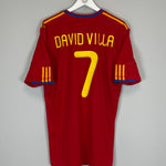 2009/10 SPAIN DAVID VILLA #7 HOME SHIRT (XL) ADIDAS