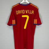 2009/10 SPAIN DAVID VILLA #7 HOME SHIRT (XL) ADIDAS