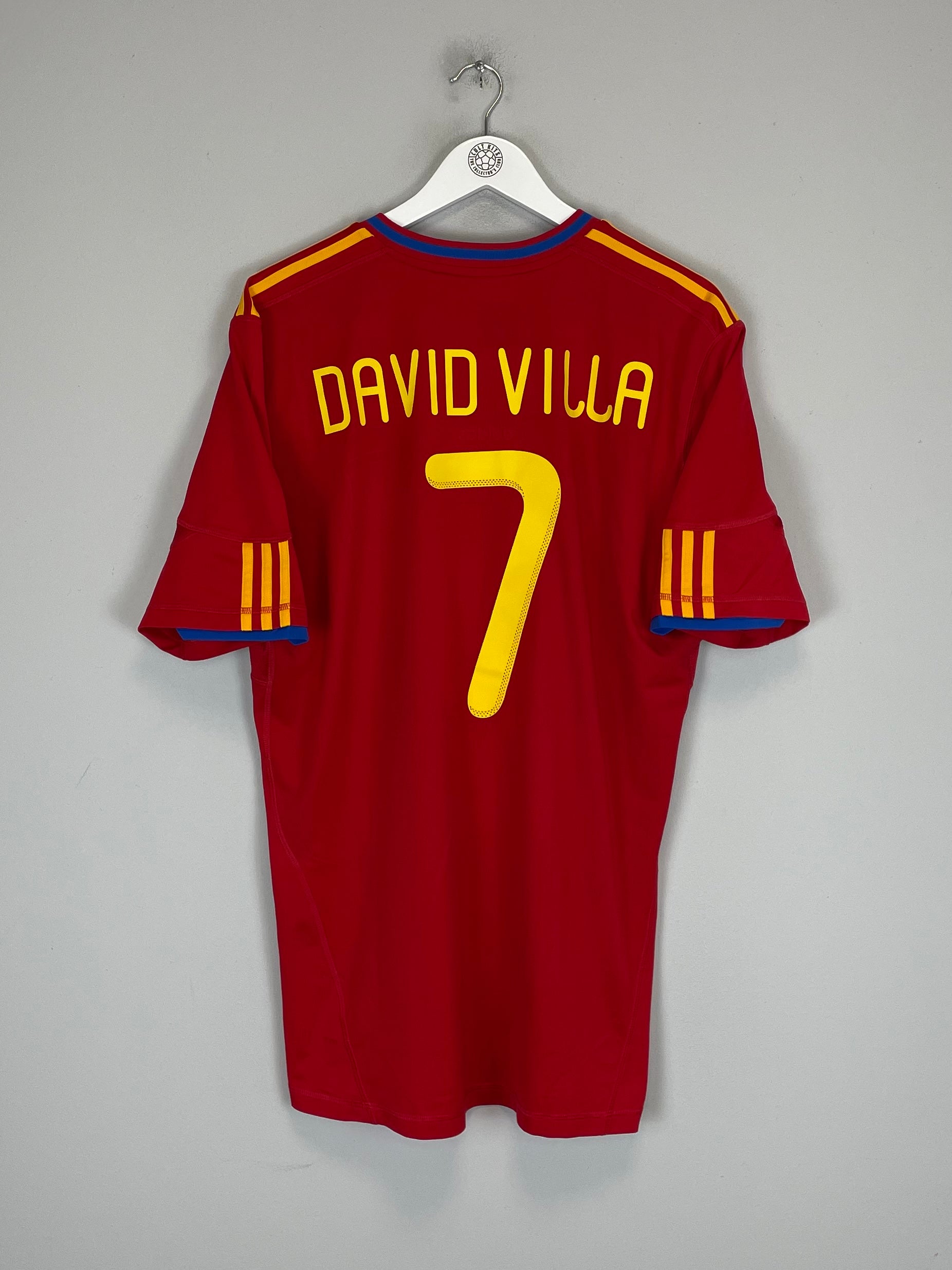 2009/10 SPAIN DAVID VILLA #7 HOME SHIRT (XL) ADIDAS