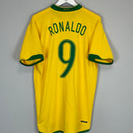 2006/08 BRAZIL RONALDO #9 HOME SHIRT (XL) NIKE