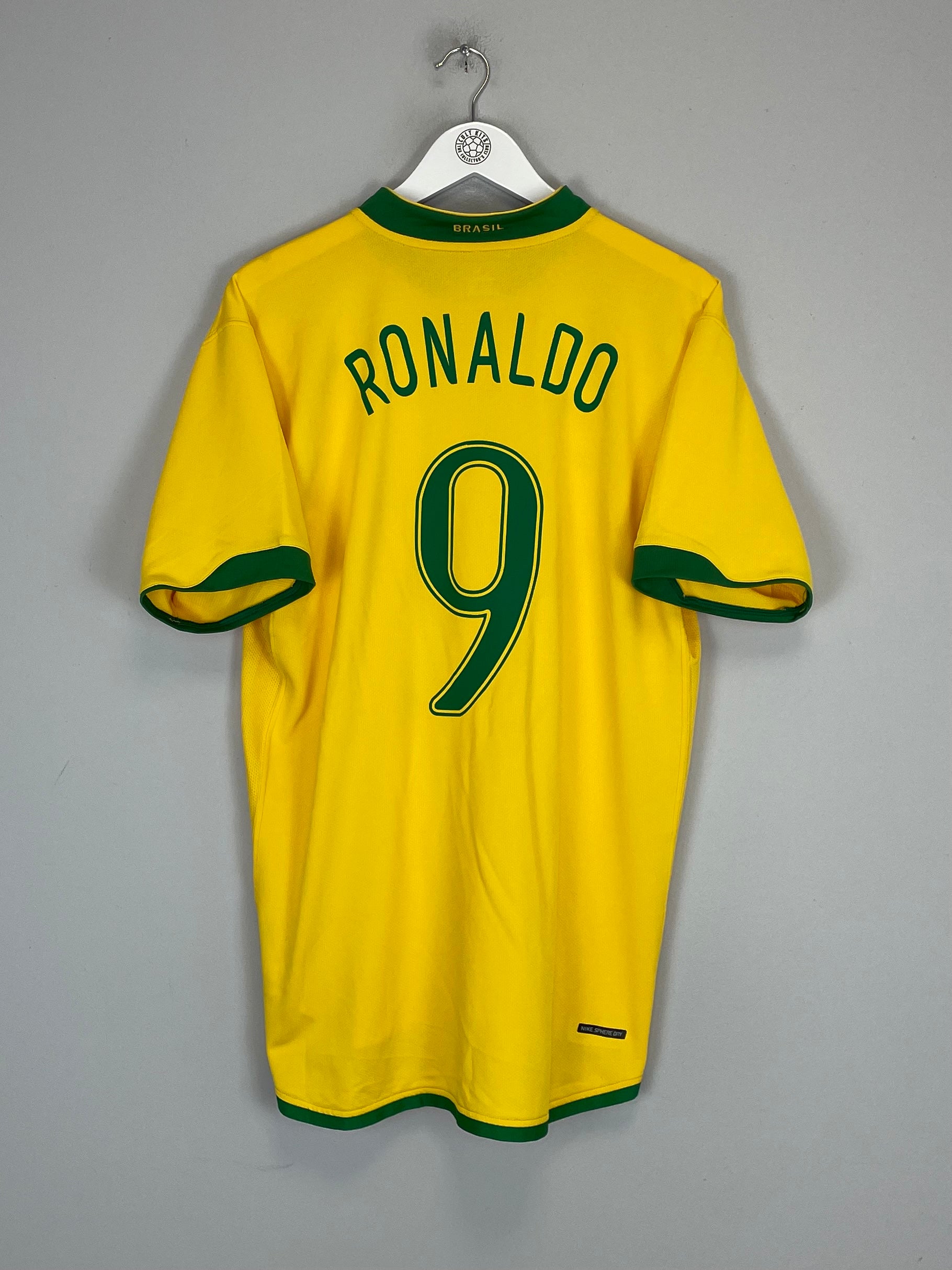 2006/08 BRAZIL RONALDO #9 HOME SHIRT (XL) NIKE