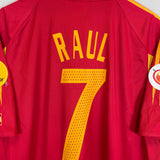 2004/06 SPAIN RAUL #7 HOME SHIRT (XL) ADIDAS